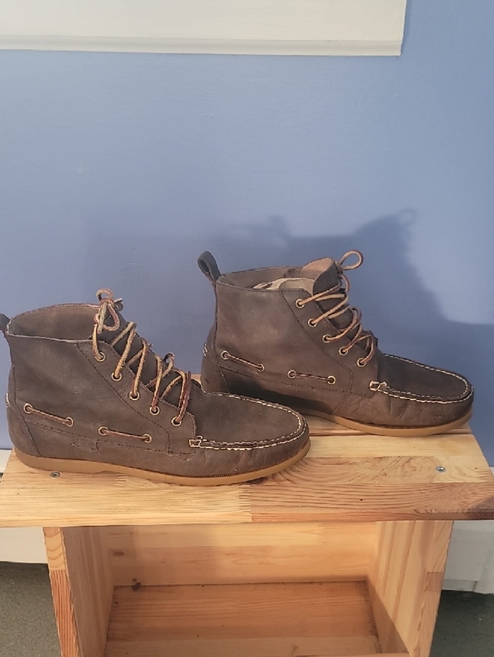 Brown Polo Leather Lace Up Chukka Boots Sz 11 - Picture 2 of 6
